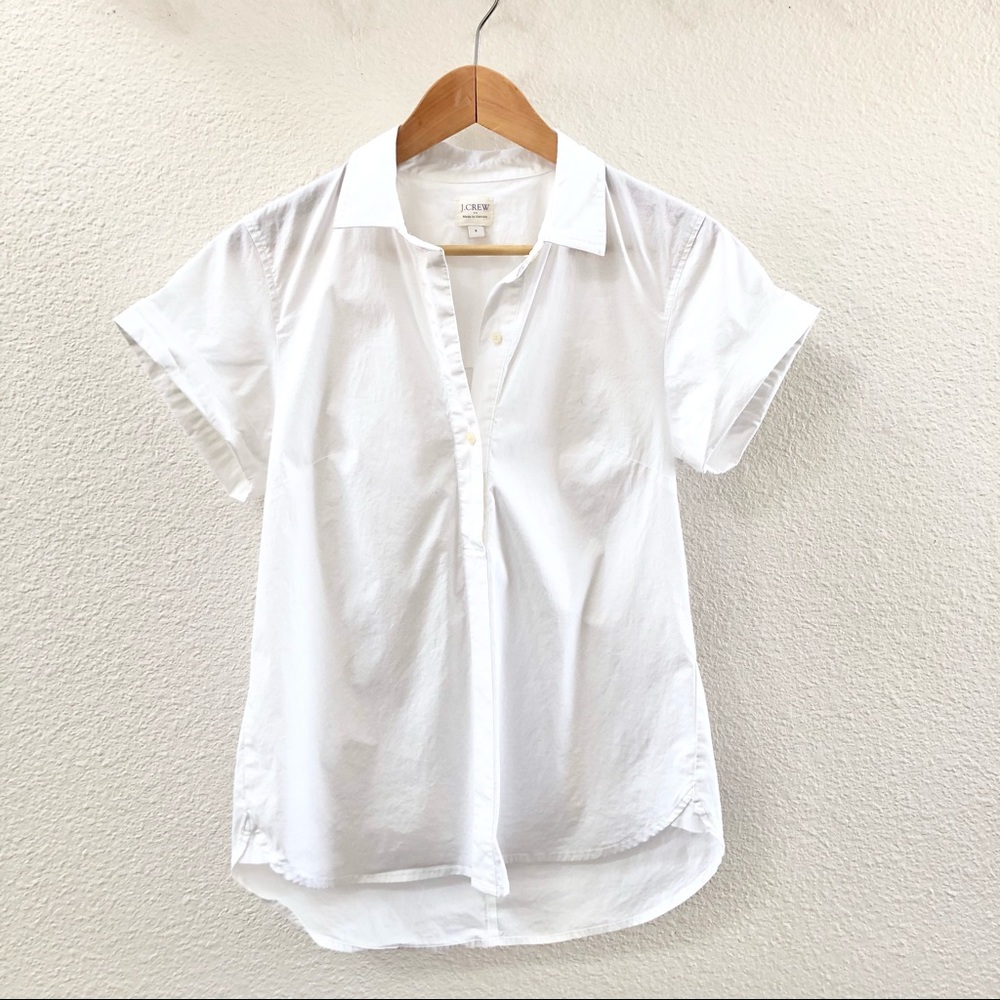 J.Crew White Cotton Blouse